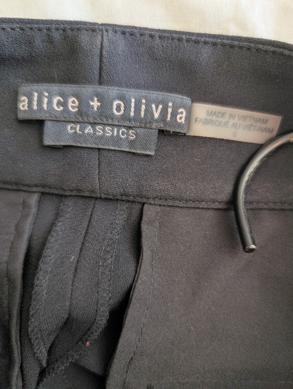 Alice + Olivia Womens 0 Black Wide Leg Dress Pants Trousers Minimalist Classic - Picture 7 of 8